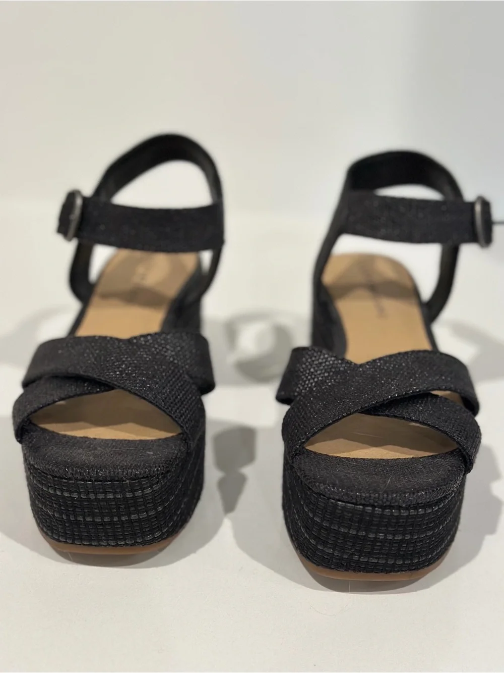 Lucky Brand Women's Bikaro Espadrille Wedge Sandals NWOT, black, 8.5m
